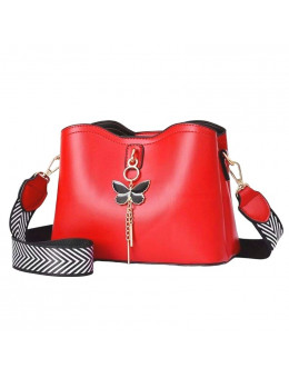 Женская кожаная сумка 8805-5 L RED